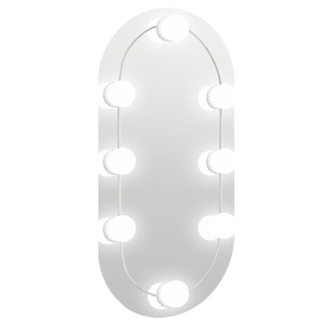 Spiegel met LED-verlichting 40x20 cm glas ovaal 2