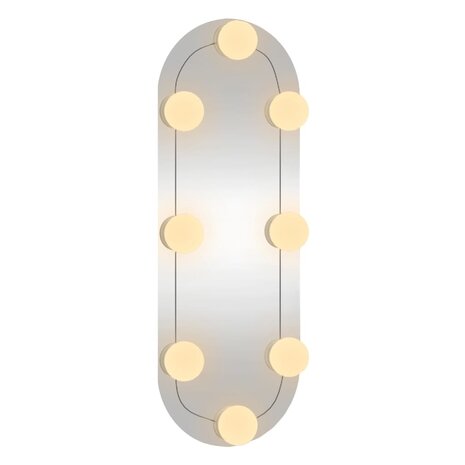 Wandspiegel met LED&apos;s ovaal 15x40 cm glas 4