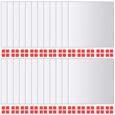 24 st Spiegeltegels vierkant glas 2