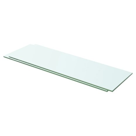 Schappen 2 st 60x15 cm glas transparant 1