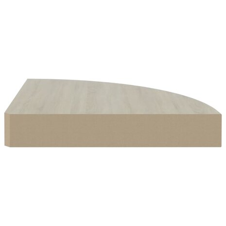 Hoekwandschap 25x25x3,8 cm MDF eikenkleurig en wit 5