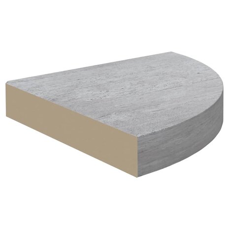 Hoekwandschap 25x25x3,8 cm MDF betongrijs 4