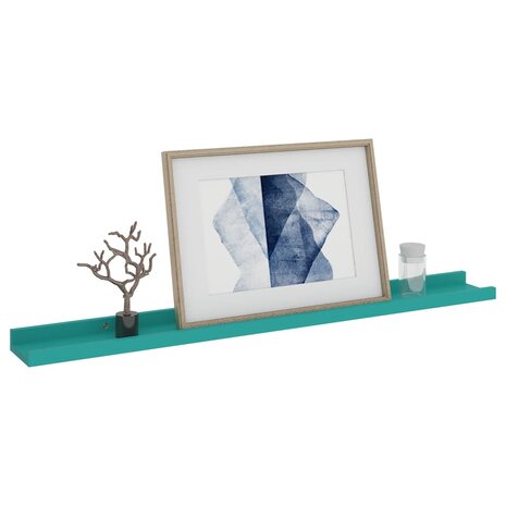 Wandschappen 2 st 80x9x3 cm blauw 3