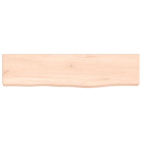 Wandschap 40x10x2 cm onbehandeld massief eikenhout 4