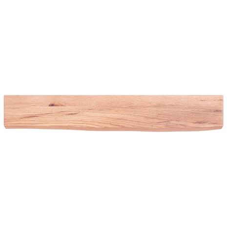 Wandschap 60x10x4 cm behandeld massief eikenhout lichtbruin 4