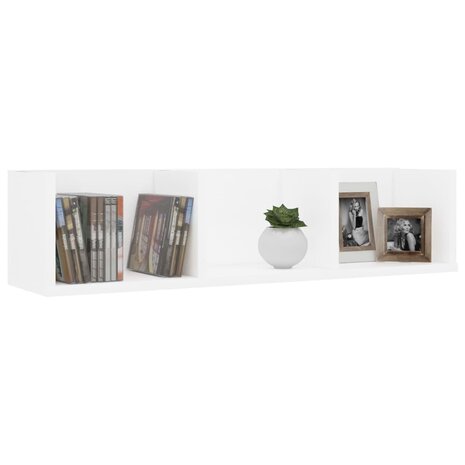 Cd-wandschap 75x18x18 cm bewerkt hout wit 3