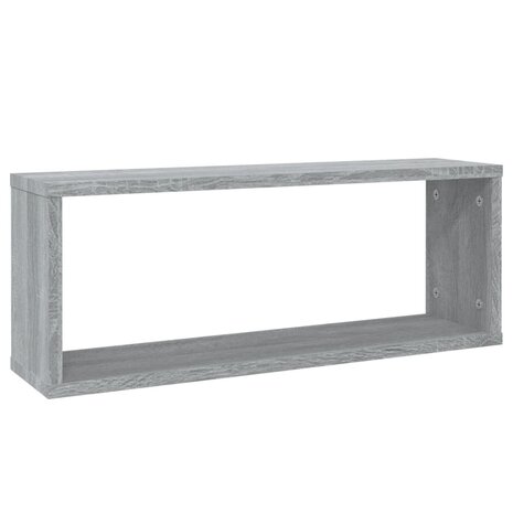 Wandschappen kubus 2 st 60x15x23 cm bewerkt hout grijs sonoma 3