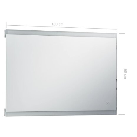 Badkamerspiegel LED met aanraaksensor 100x60 cm 7