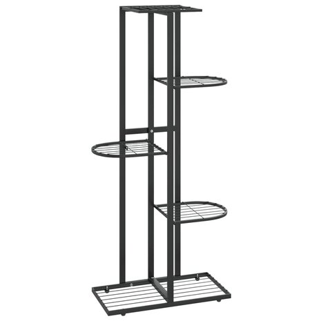 Bloemenstandaard met 5 lagen 43x22x98 cm metaal zwart 2