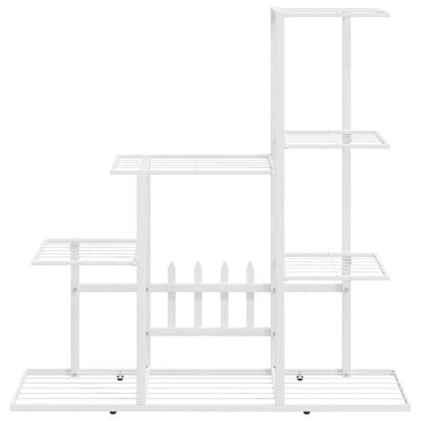 Bloemenstandaard 94,5x25x88 cm metaal wit 3