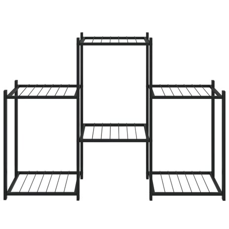 Bloemenstandaard 83x25x60 cm ijzer zwart 3
