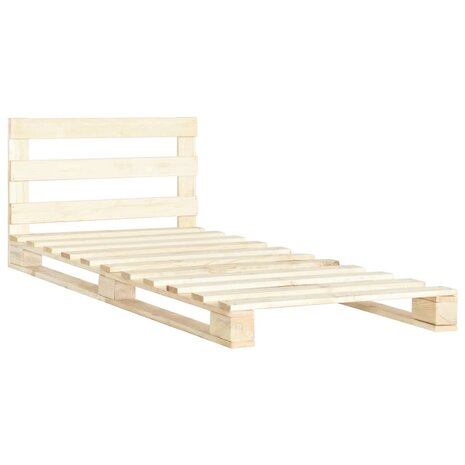 Bedframe pallet massief grenenhout 100x200 cm 2