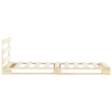 Bedframe pallet massief grenenhout 100x200 cm 4