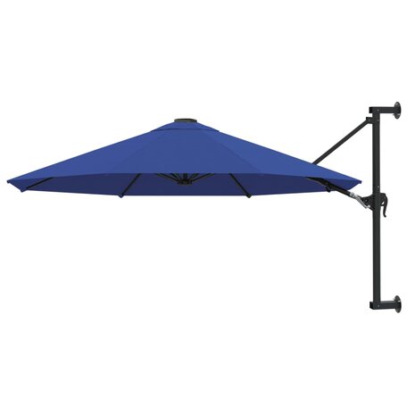 Wandparasol met metalen paal 300 cm blauw 1