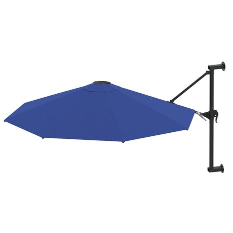 Wandparasol met metalen paal 300 cm blauw 2