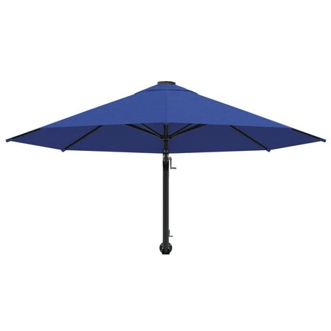 Wandparasol met metalen paal 300 cm blauw 4