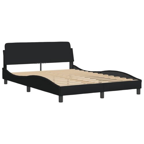 Bed met matras stof zwart 140x190 cm 4