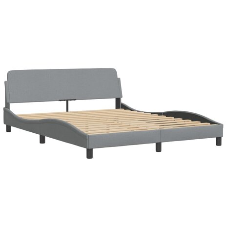 Bed met matras stof lichtgrijs 160x200 cm 4