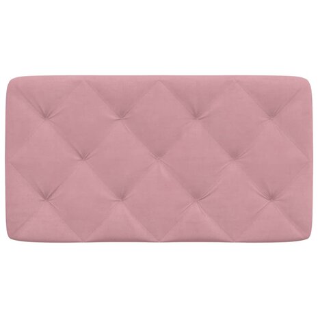 Hoofdbordkussen 80 cm fluweel roze 5