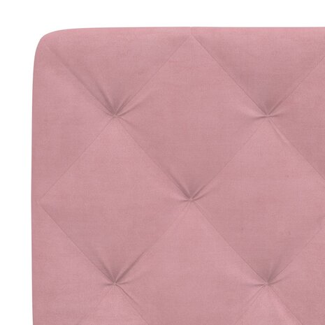 Hoofdbordkussen 80 cm fluweel roze 8