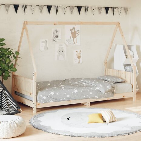 Kinderbedframe 90x190 cm massief grenenhout 1