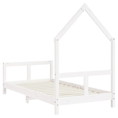 Kinderbedframe 80x160 cm massief grenenhout wit 6