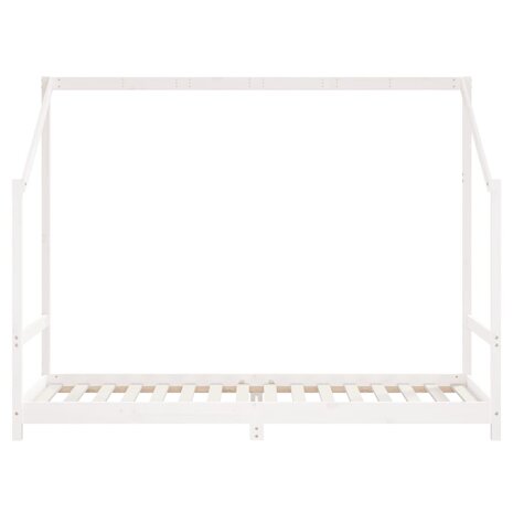 Kinderbedframe 80x200 cm massief grenenhout wit 4