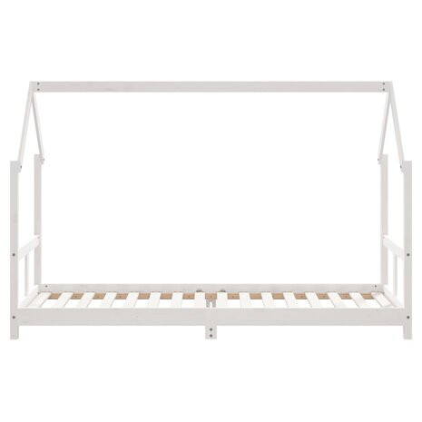 Kinderbedframe 80x200 cm massief grenenhout wit 4