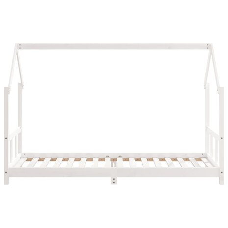 Kinderbedframe 90x200 cm massief grenenhout wit 4