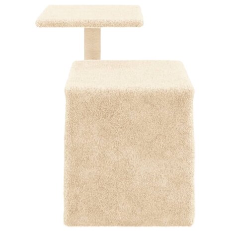 Kattenmeubel met sisal krabpalen 50,5 cm crèmekleurig 5