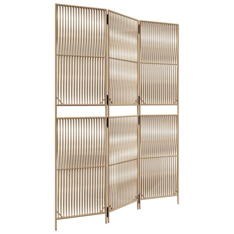 Kamerscherm 3 panelen poly rattan beige 2