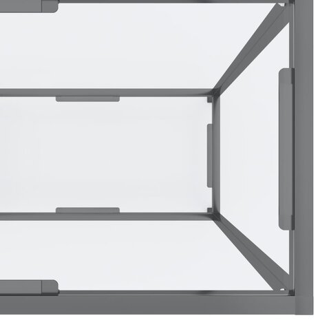 Wandtafel 140x35x75,5 cm gehard glas transparant 6