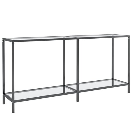 Wandtafel 160x35x75,5 cm gehard glas transparant 2