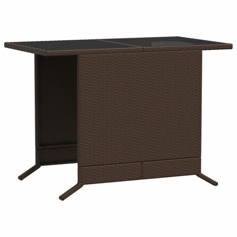 3-delige Bistroset met kussens poly rattan bruin 9