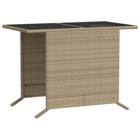 3-delige Bistroset met kussens poly rattan gemengd beige 9