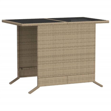 3-delige Bistroset met kussens poly rattan gemengd beige 12