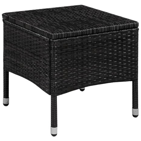 3-delige Bistroset poly rattan zwart 3