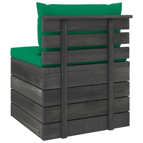 2-delige Loungeset met kussens pallet massief grenenhout 6