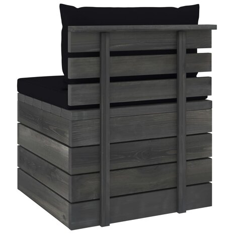 2-delige Loungeset met kussens pallet massief grenenhout 7