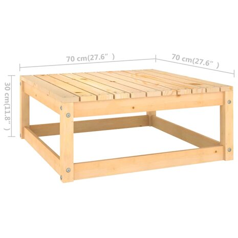 4-delige Loungeset massief grenenhout 11