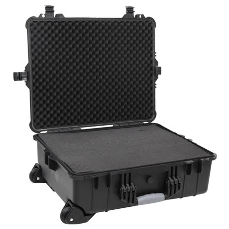 Flightcase op wieltjes 63x50x23 cm PP zwart 4