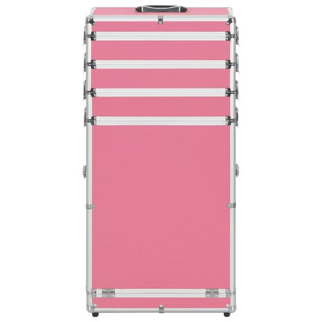 Make-up trolley aluminium roze 2