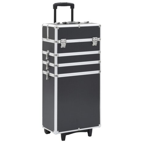 Make-up trolley aluminium zwart 1