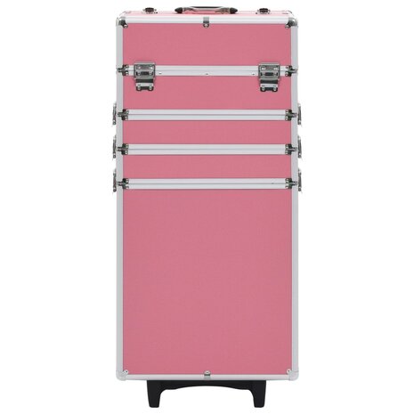 Make-up trolley aluminium roze 2