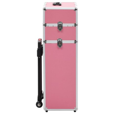 Make-up trolley aluminium roze 3