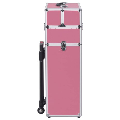 Make-up trolley aluminium roze 3