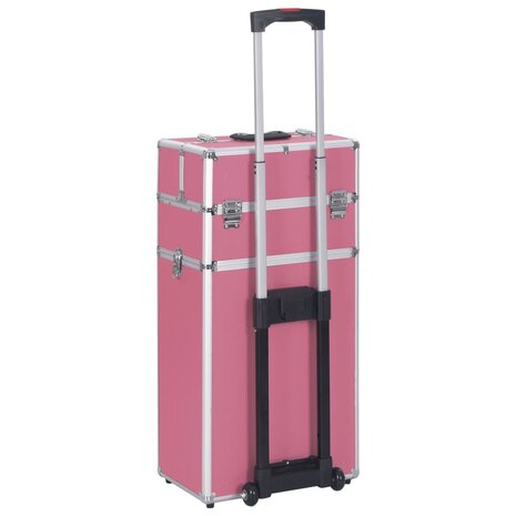 Make-up trolley aluminium roze 4