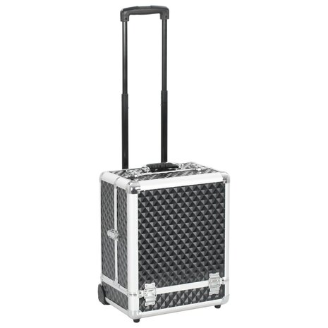 Make-up trolley 35x29x45 cm aluminium zwart 1