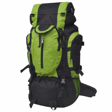 Rugzak hiking XXL 75 L zwart en groen 1