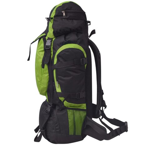 Rugzak hiking XXL 75 L zwart en groen 3